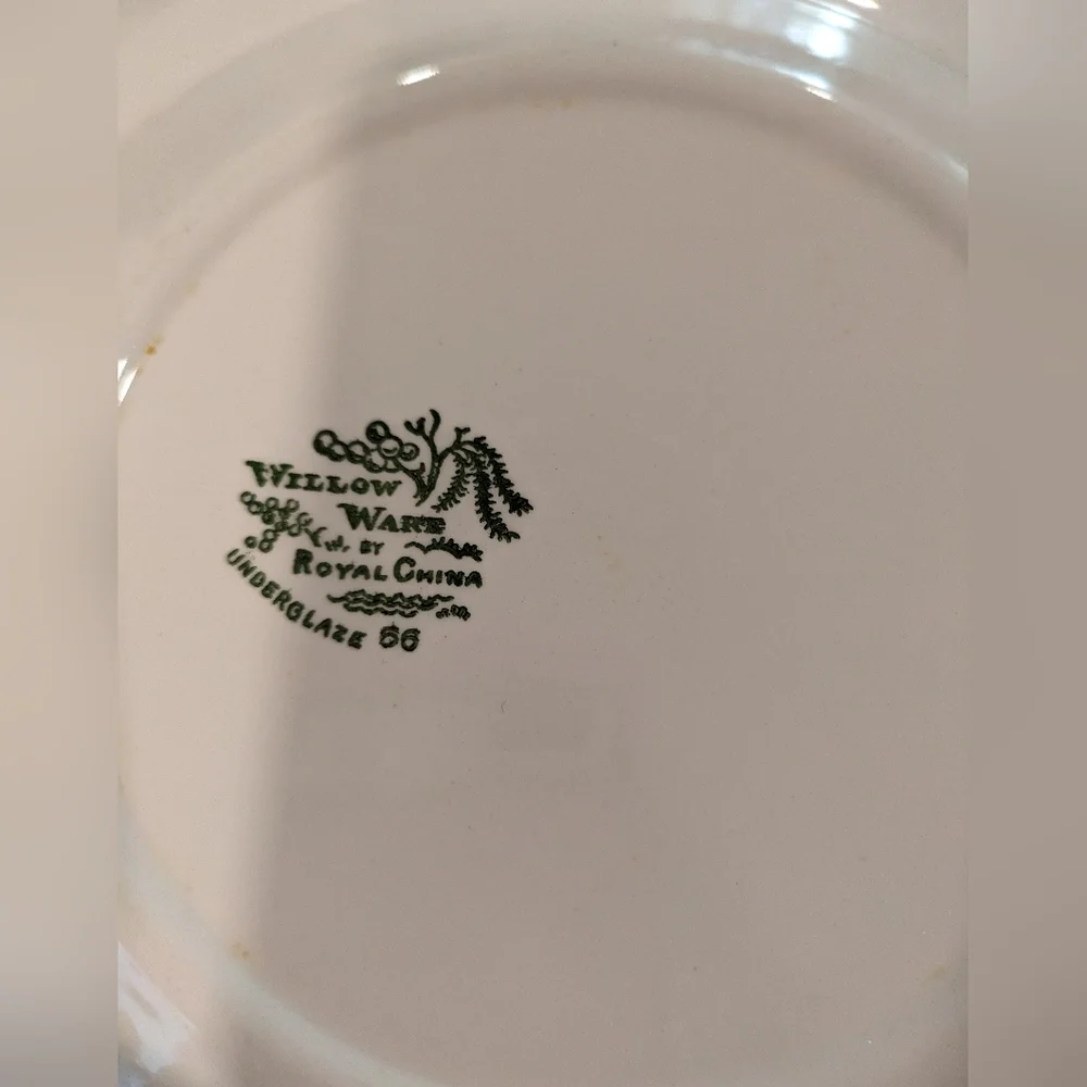 Vintage Willow Ware by Royal China Sandwich Plate  & 2 Dessert Plates